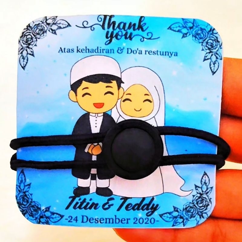 Souvenir Strap Masker Adjustable, Souvenir Pernikahan