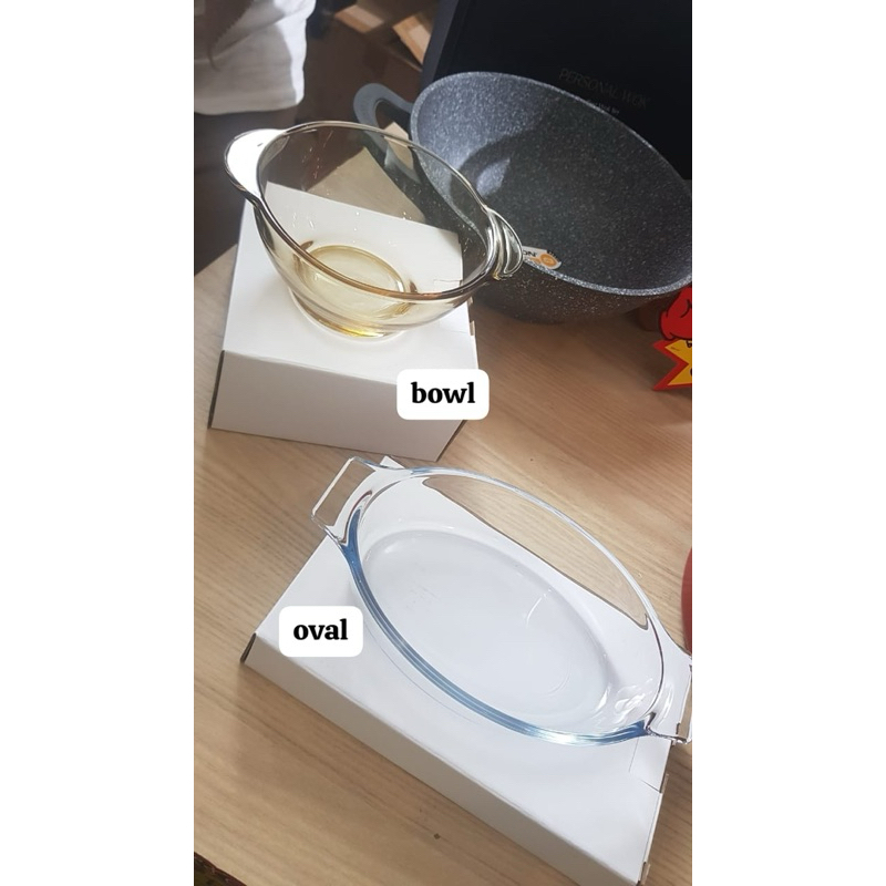 Debellin Bowl Glass and Oval Glass sekelas Pyrex - Tahan Panas - Bisa Masuk Oven dan Microwave