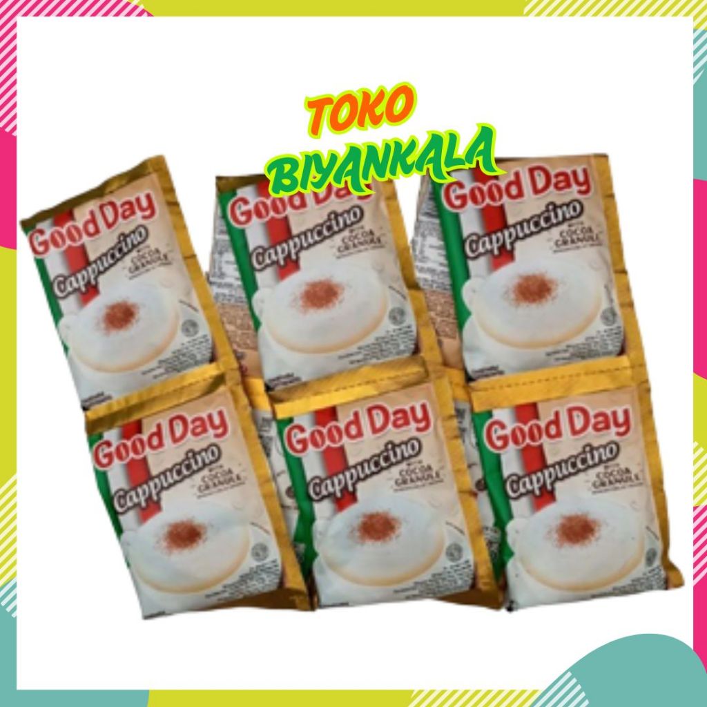 

Good Day Cappuccino 1 Renceng Isi 10 sachet x 25gr