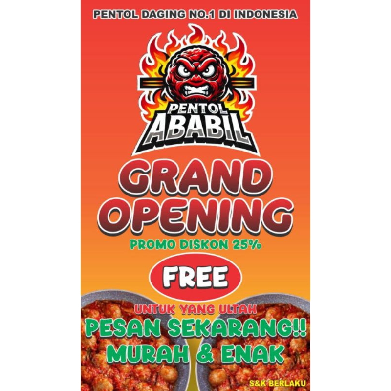 Pentol daging pentol ababil