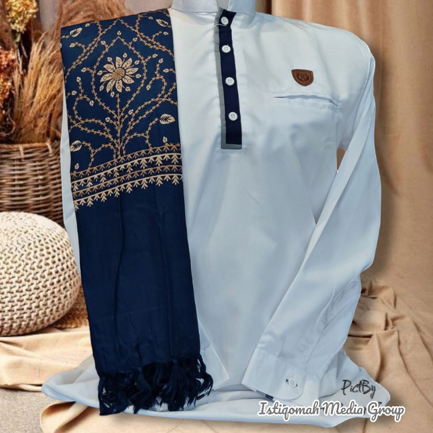 sorban Kashmiri ar-rida motif batik kasmiri hitam premium sorban kasmiri batik hitam