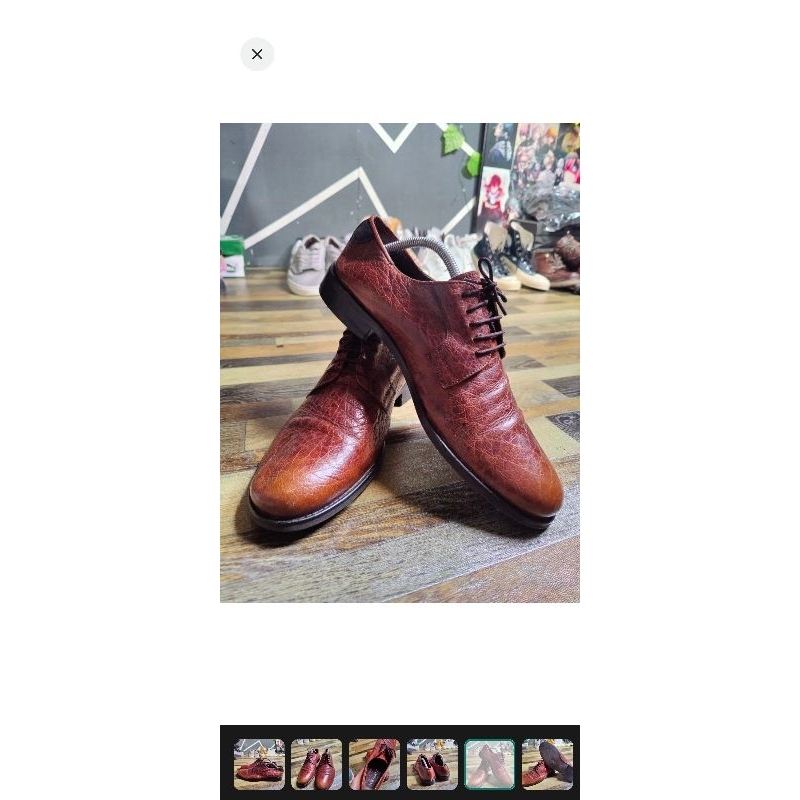 sepatu Loake Brown leather Kulit vintage