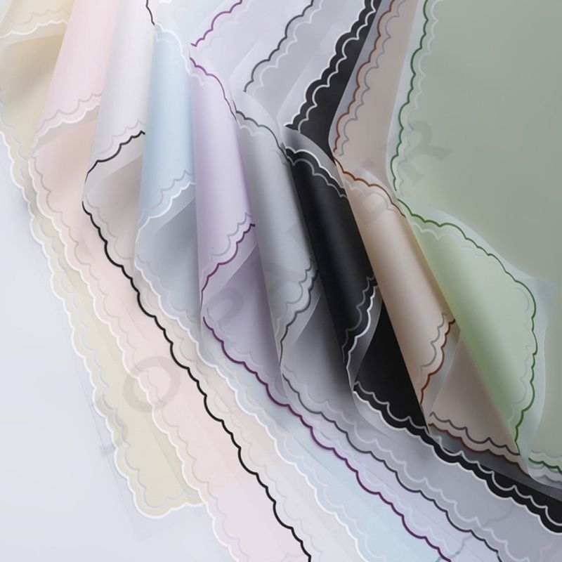 

(5 Lembar) Kertas Cellophane Buket Motif Awan | Wrapping Buket | Bungkus Buket List Awan