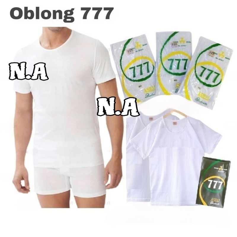 Oblong 777 / Oblong Pria 777 / Kaos Oblong Putih / T-SHIRT  777