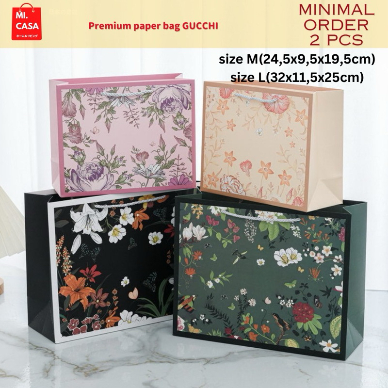 

Mi.casa - GUCHI Premium Paper Bag / Kantong Kertas Kado Goodie Bag Souvenir (ADA MINIMAL ORDER)