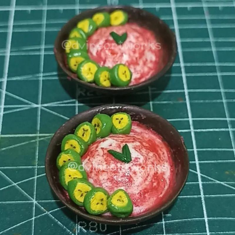 Tempelan Kulkas Magnet Fridge Makanan Indonesia Es Pisang Ijo