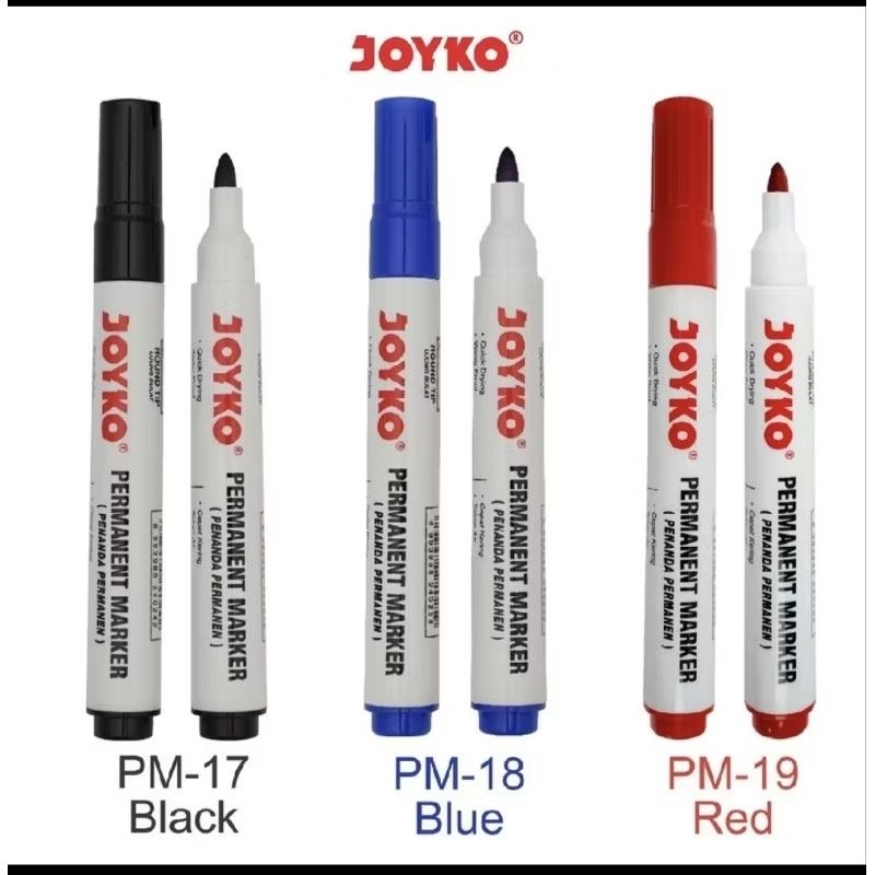 

Joyko Permanent Marker Spidol Permanen Round Tip (1 Pcs)