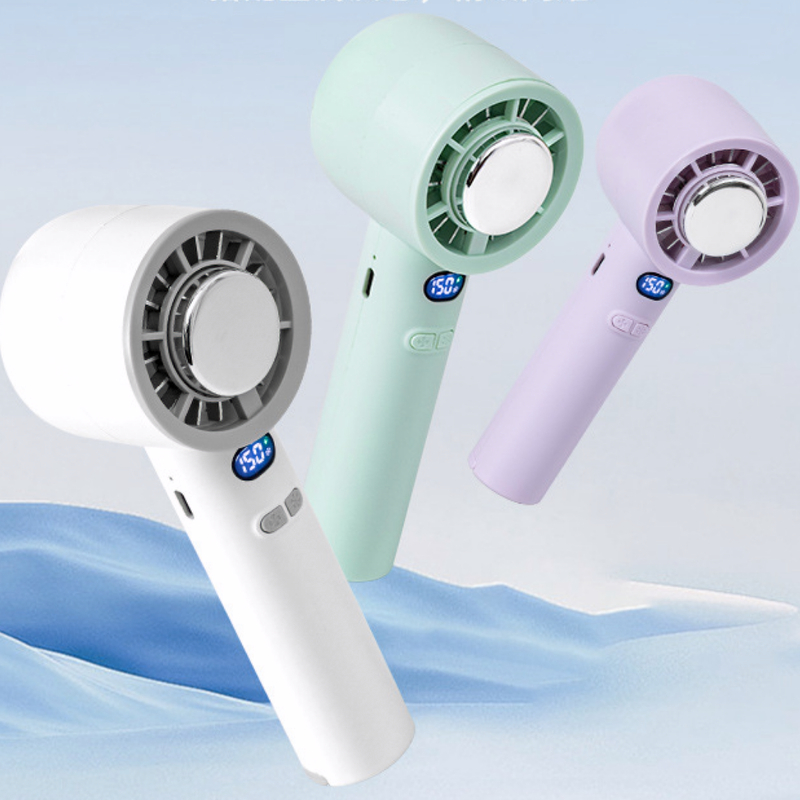 kipas angin portable High Speed Fan kipas angin turbo High Speed Outdoor Handheld Cooling Fan LED Di