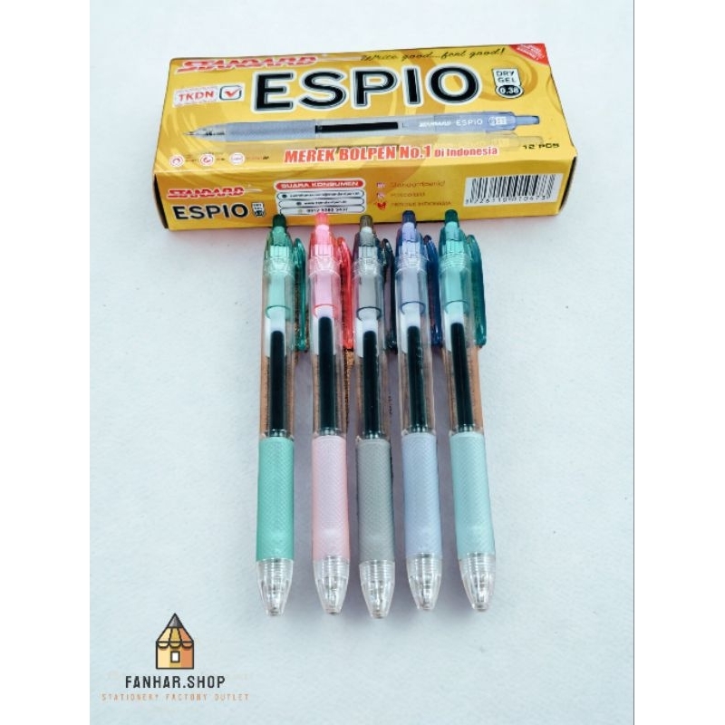 

Pen Standard Espio 0.38mm isi 12 pcs Terbaik