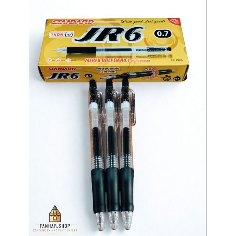 

Pena Standard JR6 0.7mm isi 12 pcs mirip kokoro