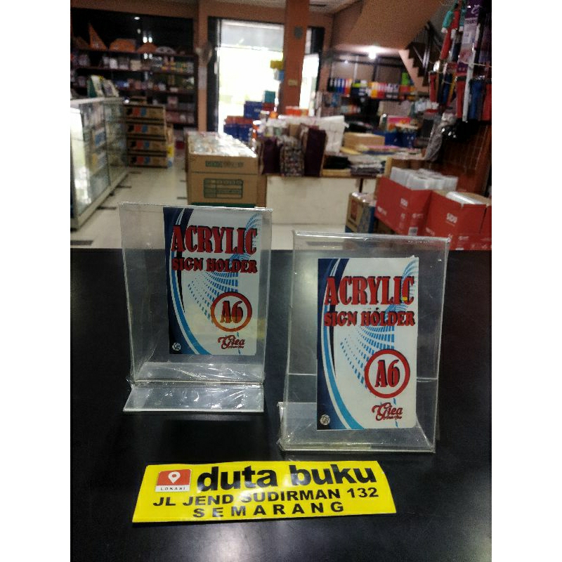 

Tempat brosur Akrilik A6 / Tent card Akrilik / Tent holder Akrilik /Akrilik QRist barcode / Stand Akrilik