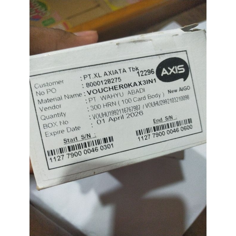 VOCER Axis kosong dan Vocer XL kosong