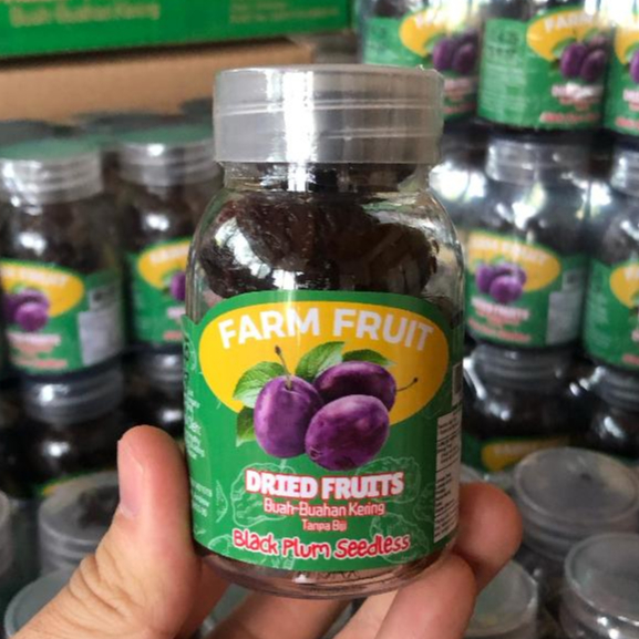 

FARM FRUIT Black Plum Seedless 100 gram 100 g | Prunes Hitam Tanpa Biji | Bisa Untuk KUE LAPIS LEGIT | Mirip Sunsweet Prunes | Prem Hitam Tanpa Biji |Buah Kering Prem Hitam Tanpa Biji | Manisan Buah | Buah Kering | Buah Asli | Buah Toples