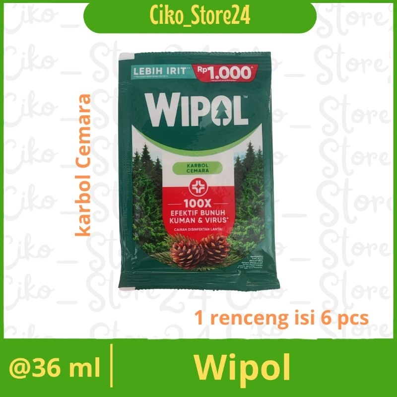 Wipol Renceng / karbol / wipol 1 renceng isi 6 pcs
