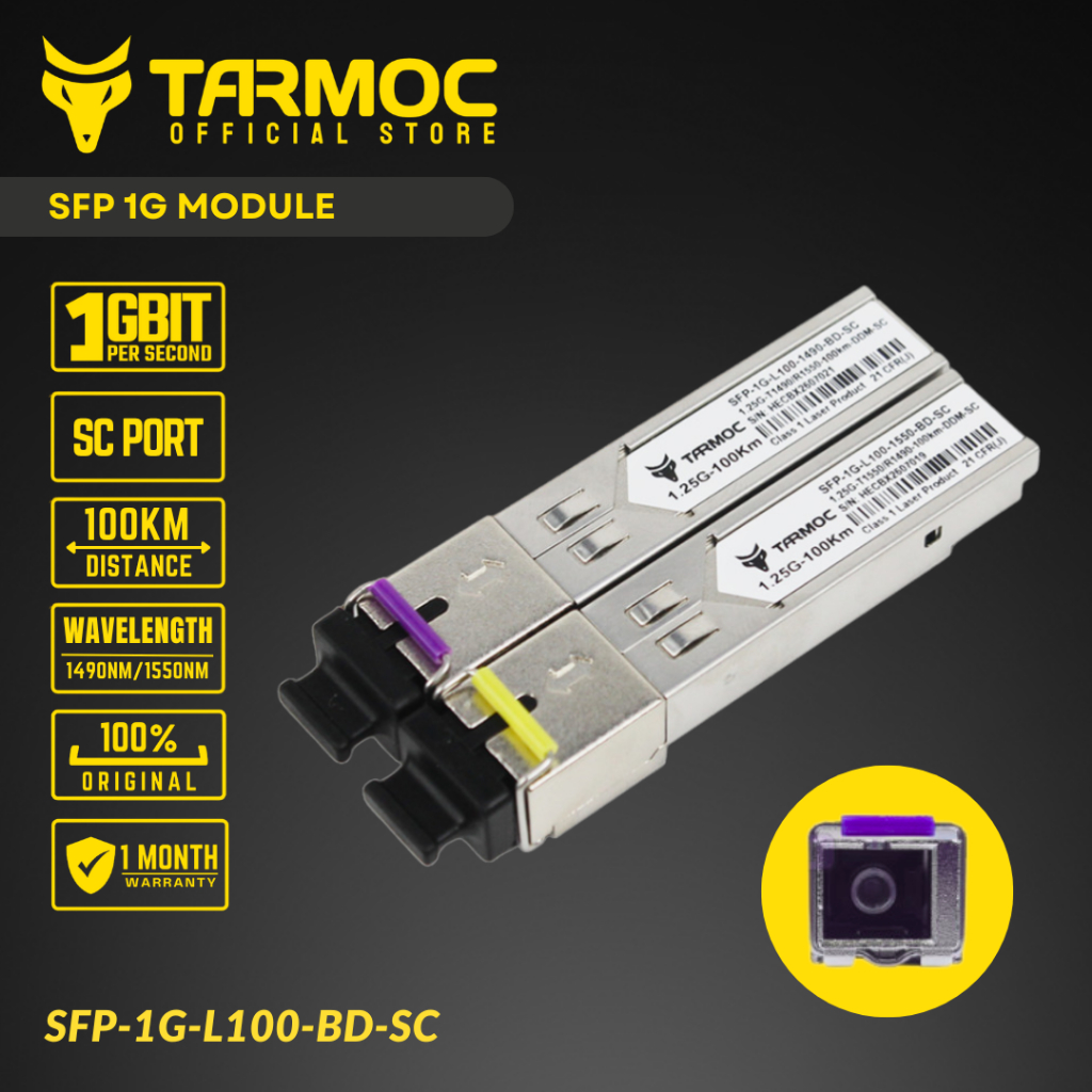 Tarmoc SFP-1G-L100-BD-SC | SFP 1G BIDI 100KM SC | SFP 1G 100KM Single Mode