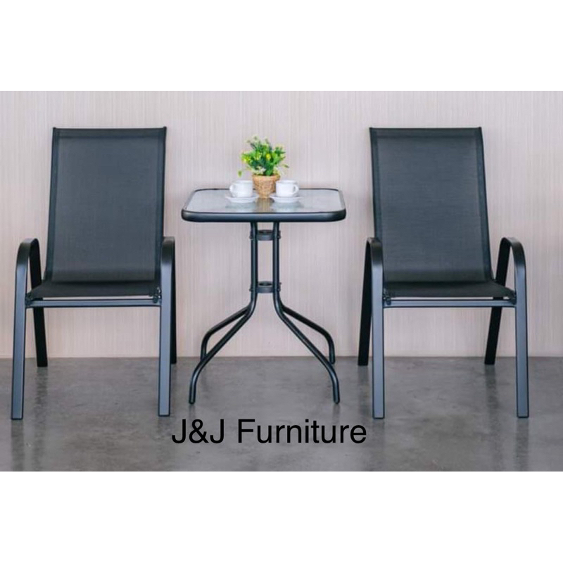 kursi teras besi minimalis set