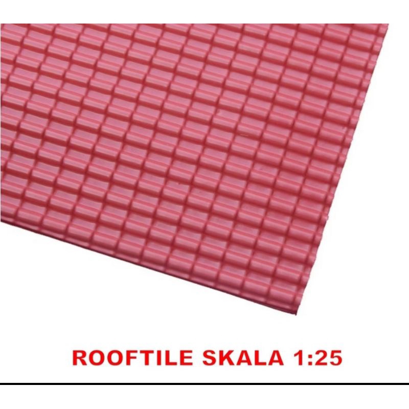 MINIATUR GENTENG DINDING BATA A 4 / BAHAN MAKET RUMAH BANGUNAN PERKANTORAN