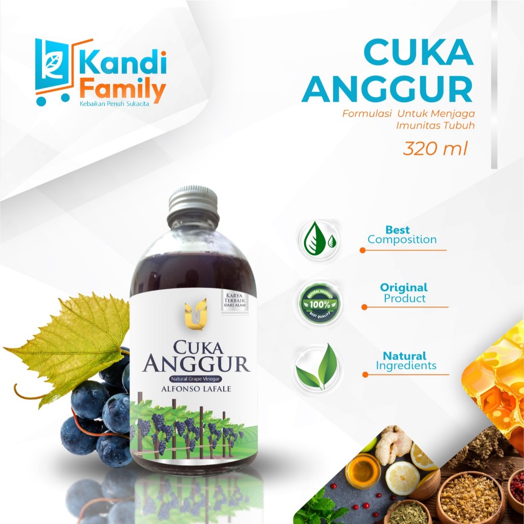 

Cuka Anggur Asli Natural Grape Vinegar Alfonso Lavalle 320 Ml
