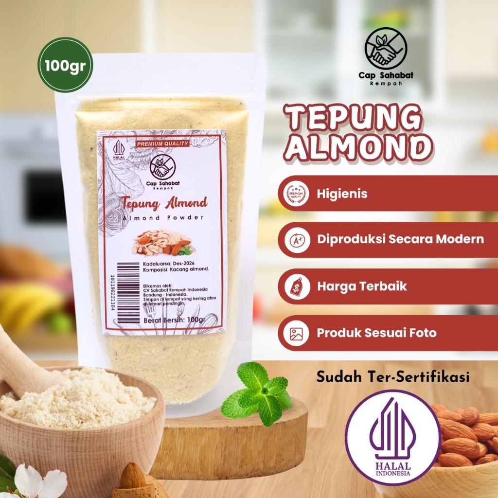 

100gr Tepung Almond / Almond Powder / Rempah / JSR 100% PREMIUM QUALITY