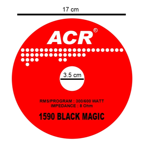 STIKER MAGNET SPEAKER ACR 1590 BLACK MAGIC STICKER MAGNET SPEAKER ACR 15 IN BLACK MAGIC