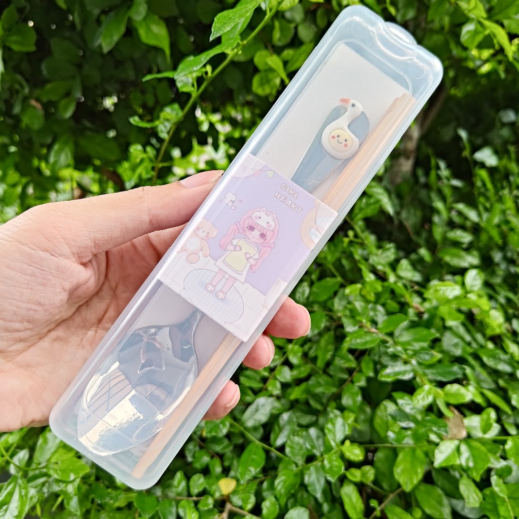 Set Sendok Sumpit Anak Sd Set Sendok Traveling Sendok Bekal Peralatan Makan