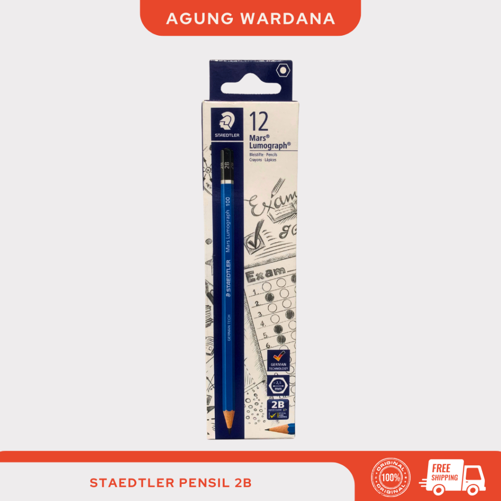

STAEDTLER PENSIL UJIAN 2B ISI 12 PCS