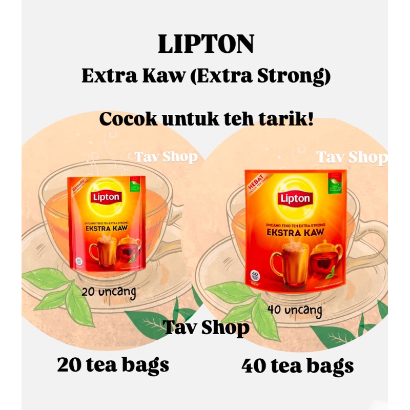 

Lipton Extra Kaw Malaysia (Extra Strong) [20 / 40 Tea Bags]