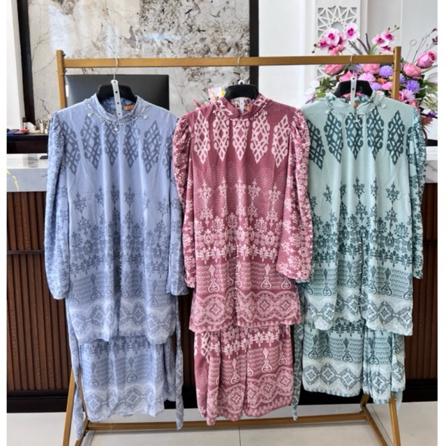 CERUTY MOTIF 37 SET ROK || SETELAN ROK MOTIF MALAYSIA TERBARU || SET ROK MOTIF KEKINIAN || OOTD FASH