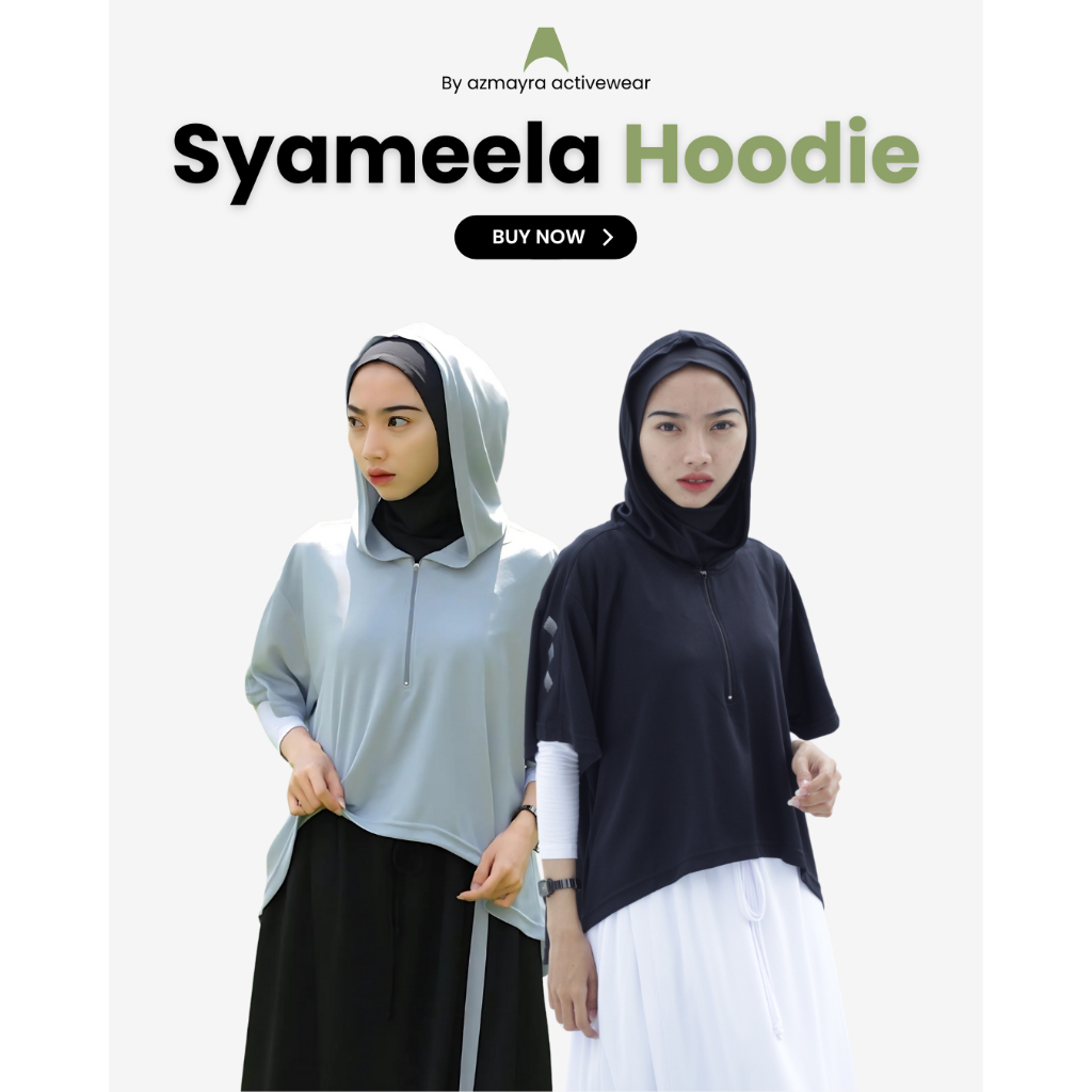AZMAYRA Syameela Hoodie / Hoodie Sport / Outer Hoodie