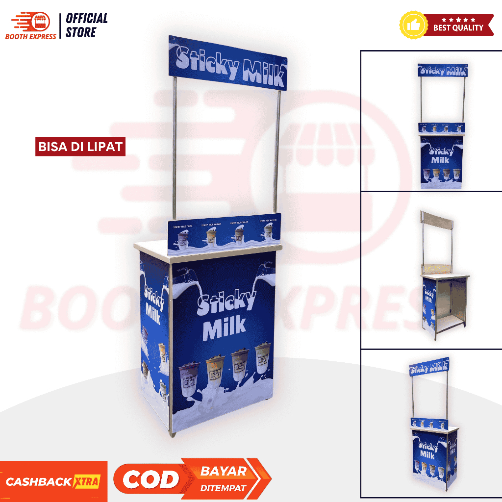 Booth Express - Booth Portable Standar / Booth Lipat / Gerobak Lipat Alumunium / Gerobak Jualan
