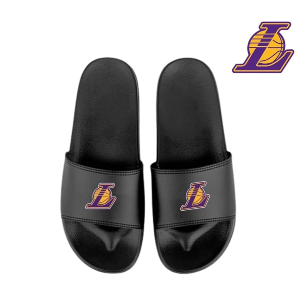 SANDAL LAKERS LOGO SANDAL SLOP SANDAL BAND PREMIUM ORIGINAL KEREN SANDAL SLOP POLOS SANDAL SLOP TANP