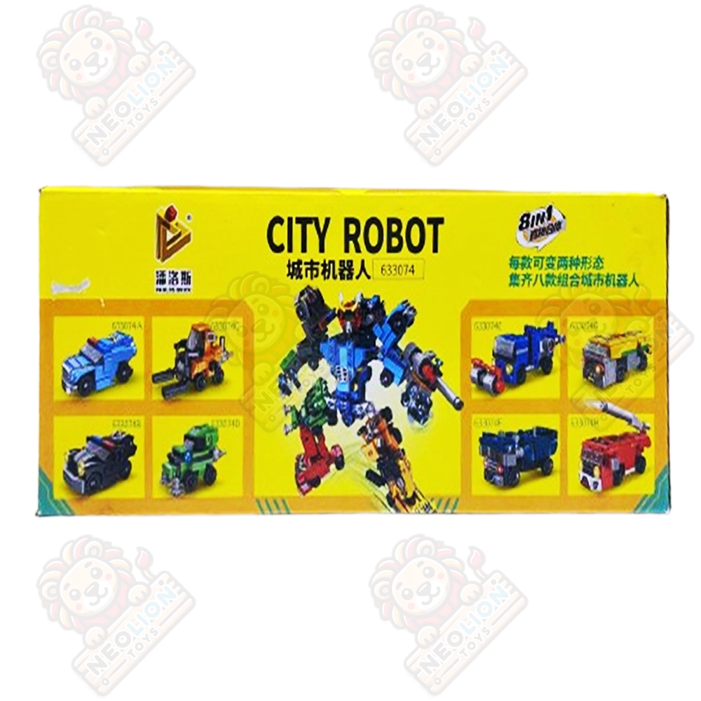 Mainan Bricks Block Panlos City Robot 8in1 633074AH