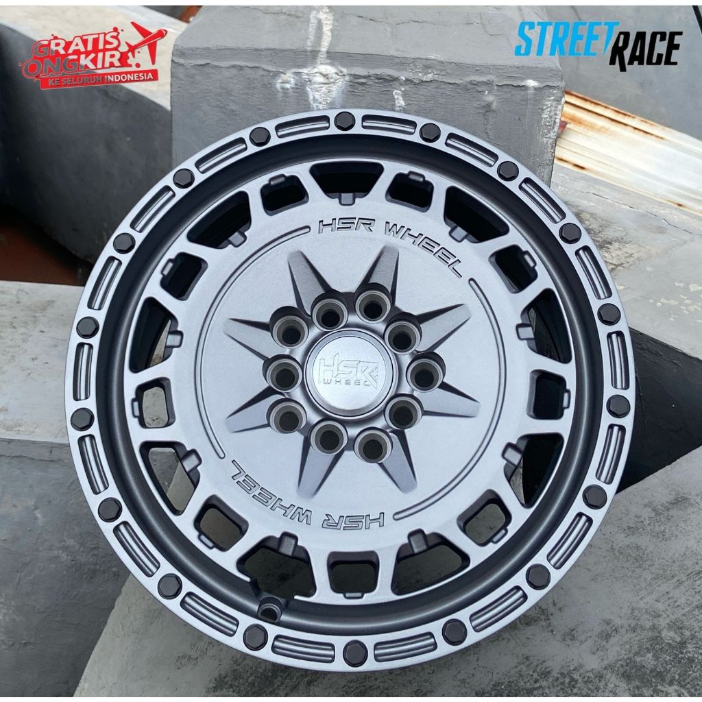 Velg mobil Ertiga Innova Luxio HSR Original Type Arfak Ring 15 Grey