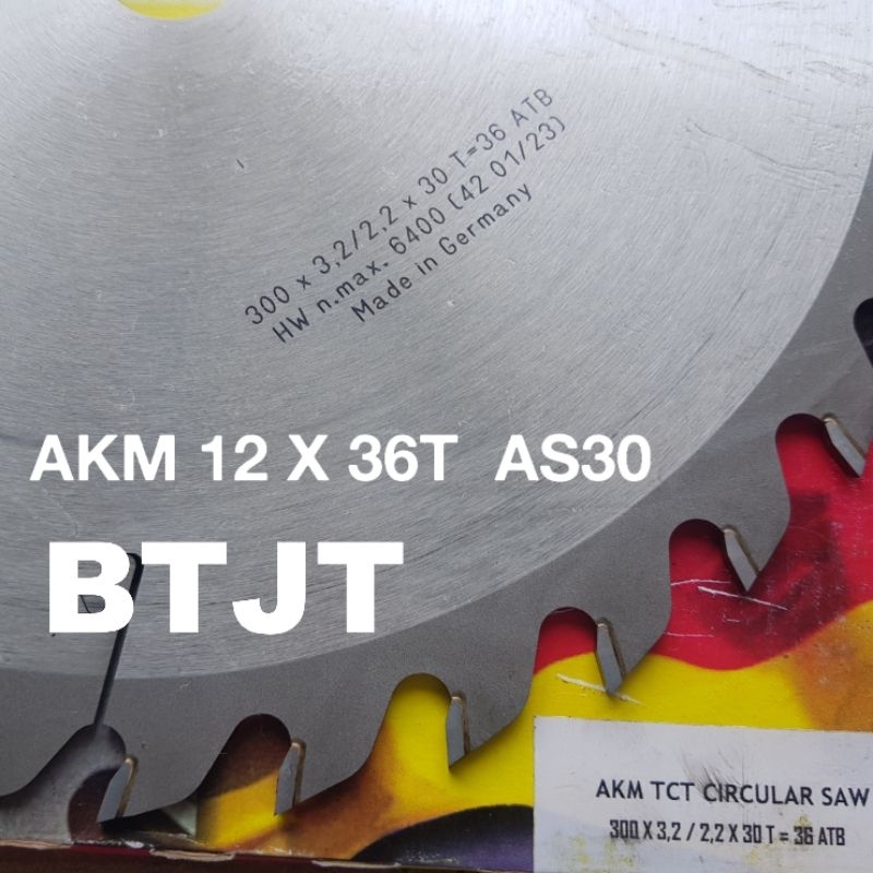 AKM PISAU GERGAJI CIRCULAR SAW BLADE 12" X 36T GIGI AKM GERMANY
