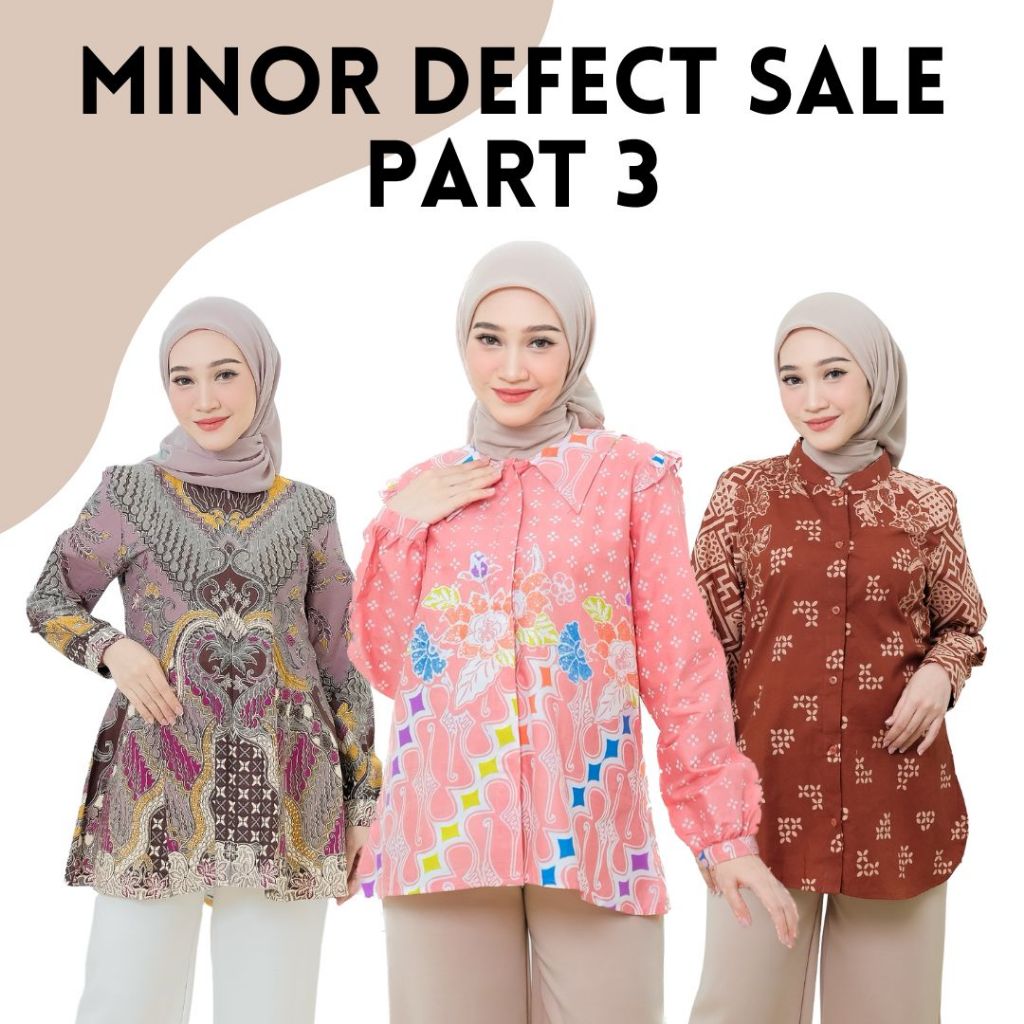Minor Defect Sale - Audry Batik - Blouse Tunik Batik Kantor Wanita Modern PART 3
