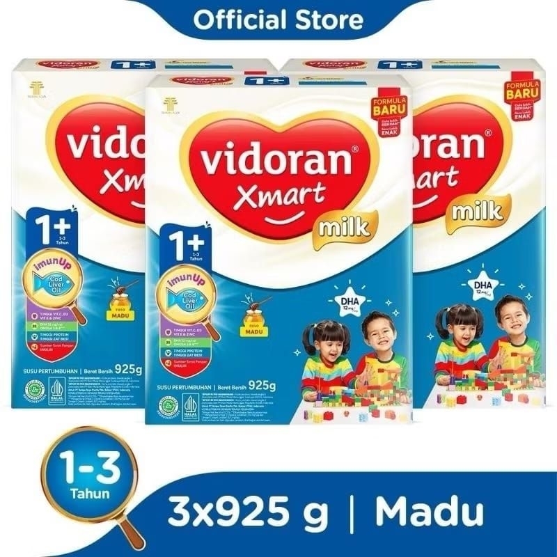 

( 3 BOX ) VIDORAN XMART 1+ MADU VANILA 925GR