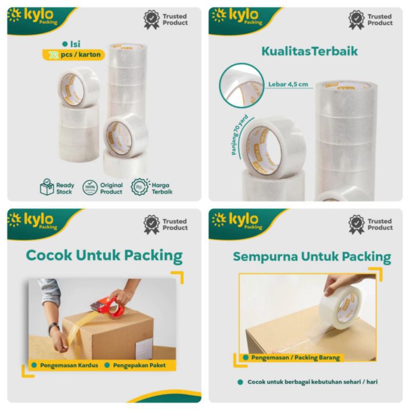 

isolasi lakban coklat dan bening