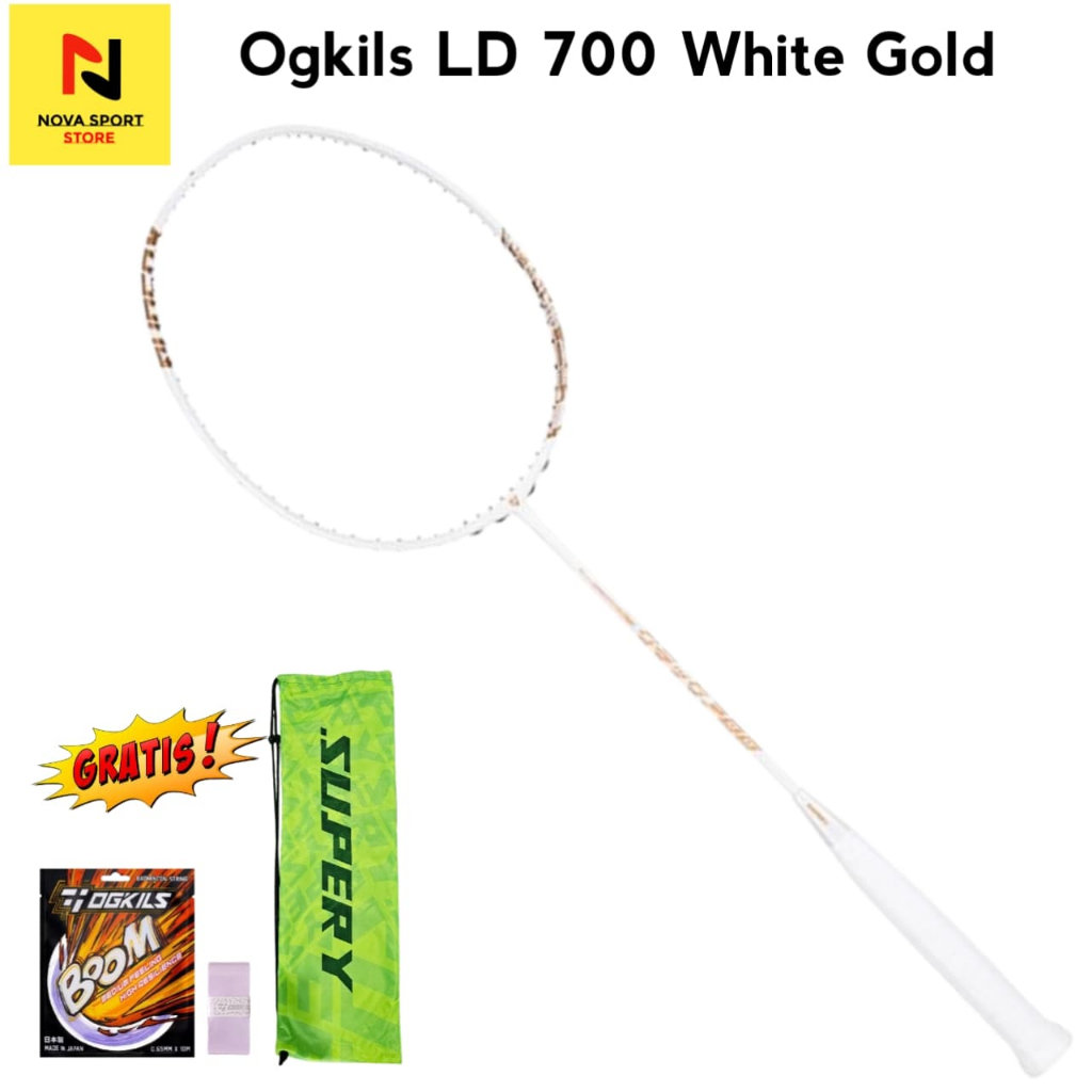 Ogkils Raket Badminton LD 700 White Gold