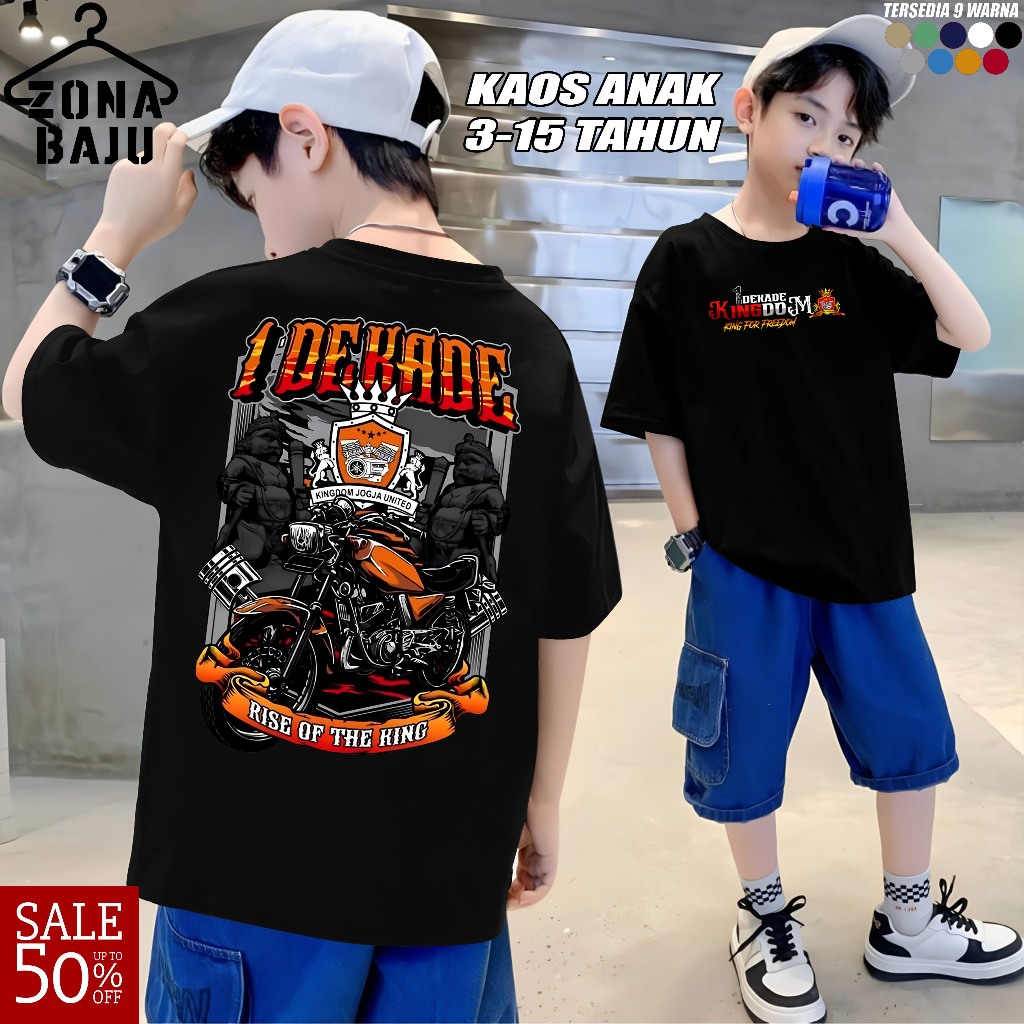 KAOS ANAK ANNIV KINGDOM JOGJA UNITED (1 DEKADE) t shirt rxking