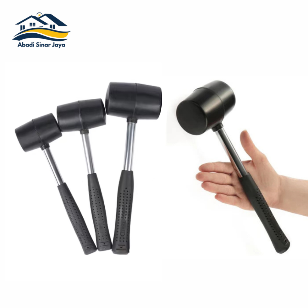 [ASJ] Palu Karet / Palu Granit High Quality Gagang Besi Martil Rubber Hammer Handle