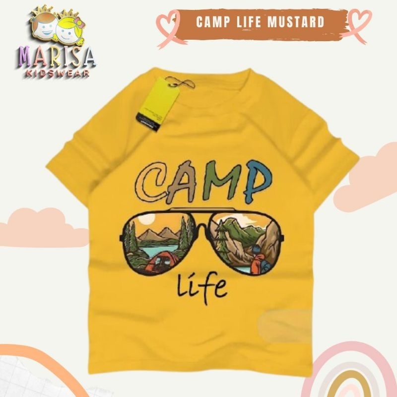 Kaos Anak LakiLaki 3D Kacamata Camp Life Umur 4-8tahun 3 dimensi
