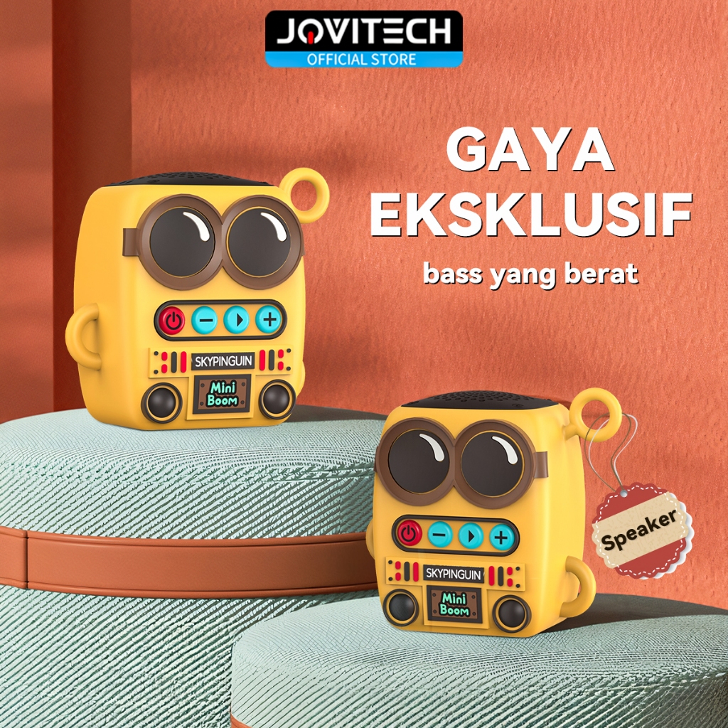 Jovitech WS52 Speaker Bluetooth Mini Bass Portable Karakter Minion Lucu Wireless Support Bluetooth R