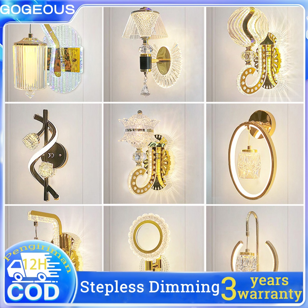 Lampu Dinding Outdoor Kristal Modern Hias minimalis Ruang Tamu Lampu Tidur Tempel Dinding