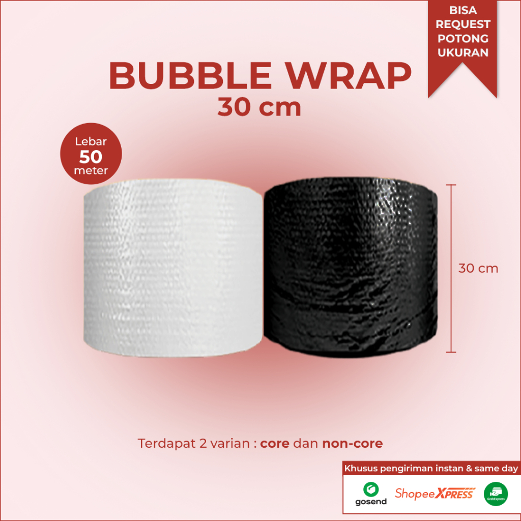 

Bubble Wrap 30cm x 50m 3kg 2,4Kg / Plastik Packing Bubblewrap Online Shop Termurah