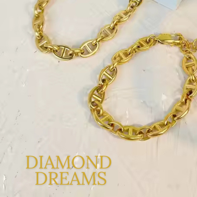 DIAMOND DREAMS - Gelang Emas Anti Luntur Wanita Remaja Perhiasan Emas Anti Luntur