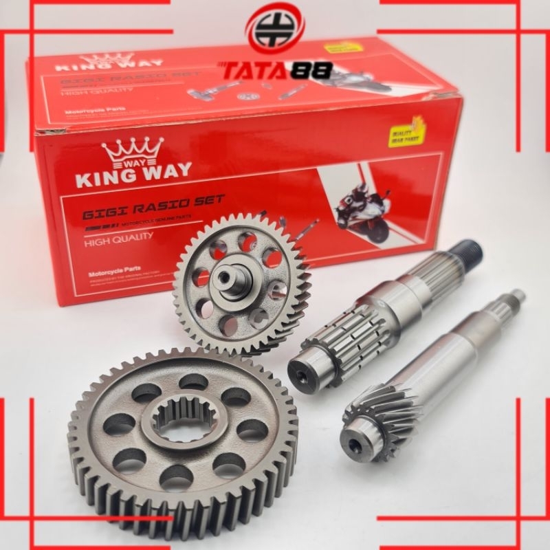 GIGI GEAR RASIO NEX II - Gigi/Gear rasio gardan sett Suzuki Nex 110 karbu/Nex 110 injeksi/Suzuki let