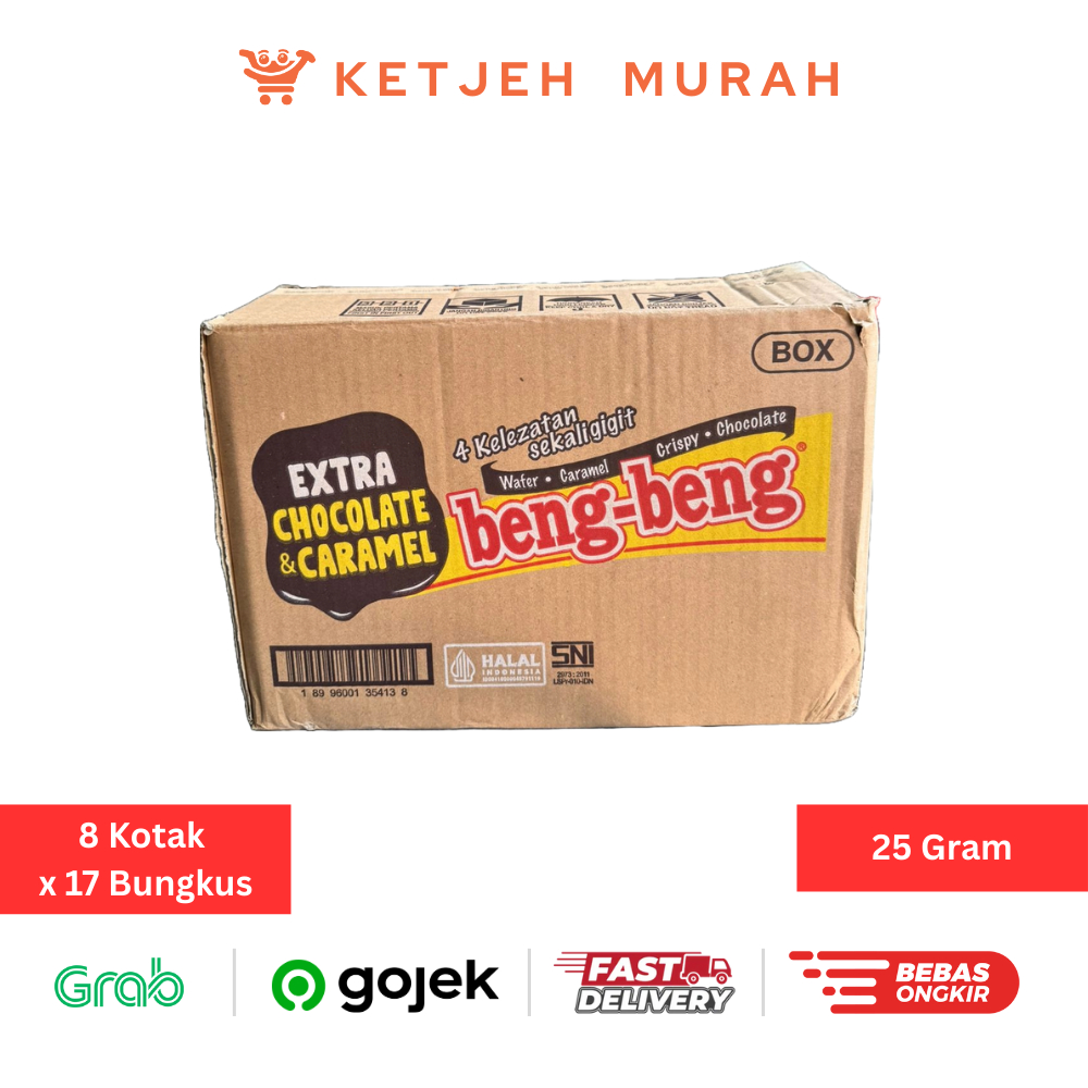 

Beng-Beng Wafer Sereal Coklat 1 Dus isi 8 Kotak isi 17 Bungkus 25 Gram