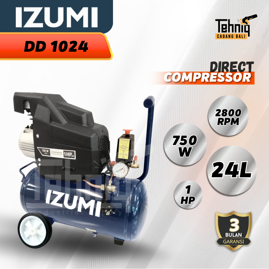 Mesin Kompresor Listrik IZUMI DD 1024 1HP Direct Compressor 24L