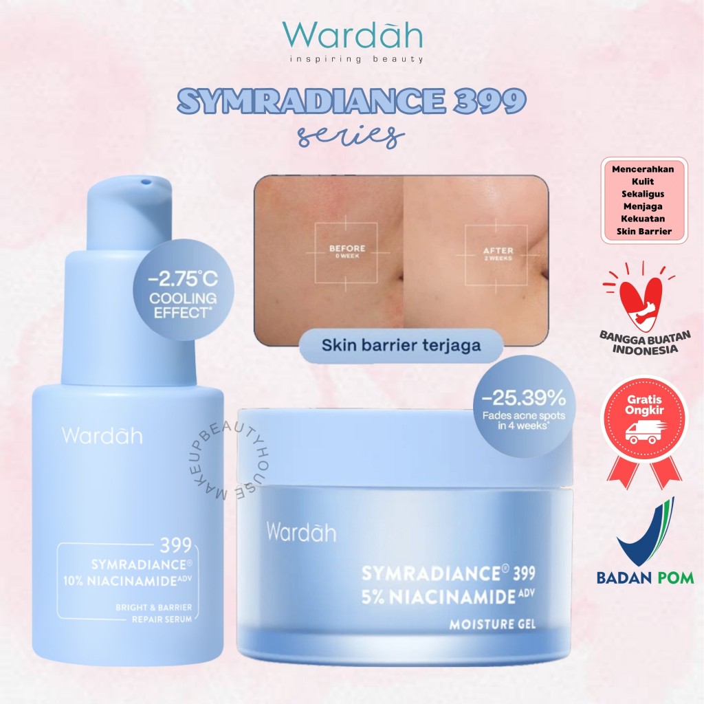 WARDAH Symradiance 399 All Series | Moisturizer Gel | Serum Eksfoliasi Wajah
