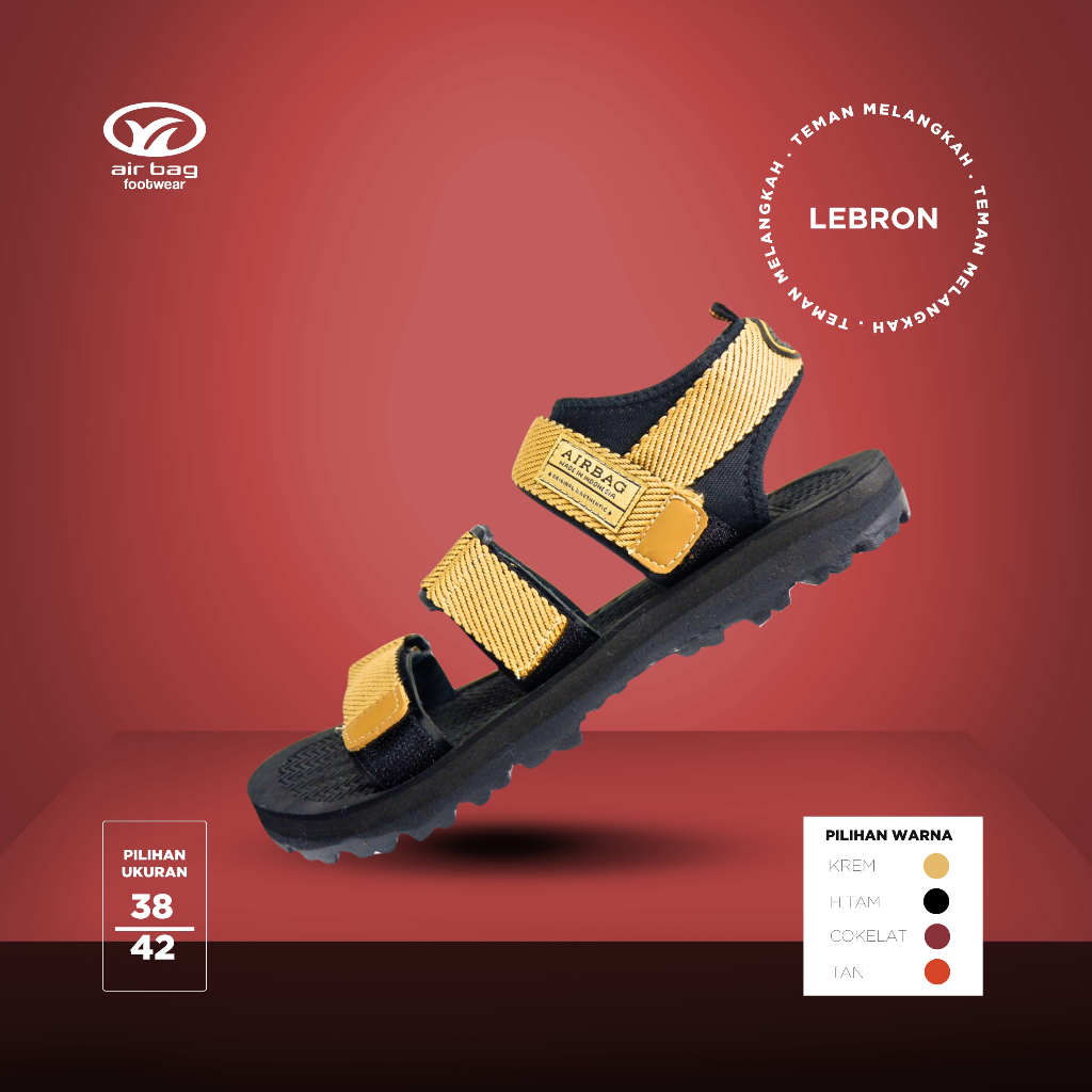 Lebron Airbag - Sandal Gunung Pria Wanita Unisex Promo Outdoor Kuat Awet Keren Kekinian